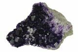 Purple Cubic Fluorite Crystal Cluster - Morocco #137149-1